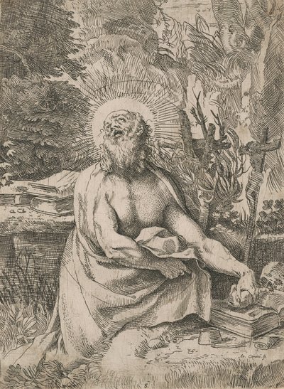 Szent Jeromos a vadonban alkotó: Annibale Carracci