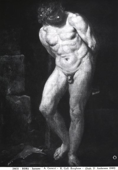 Sámson, 1580-1609 körül alkotó: Annibale Carracci