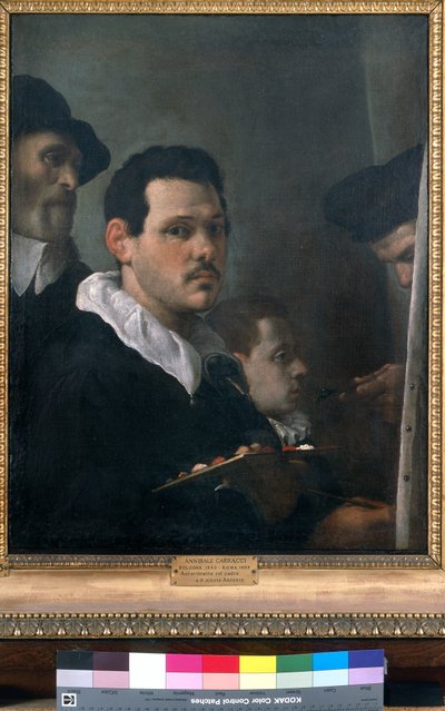 Önarckép más figurákkal, 1593 körül (olaj, vászon) alkotó: Annibale Carracci