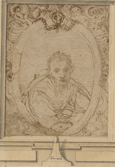 Önarckép, 1580 körül (toll és barna tinta papíron) alkotó: Annibale Carracci