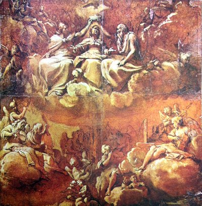 Tanulmány a Szűz Mária megkoronázásához - Annibale Carracci alkotó: Annibale Carracci