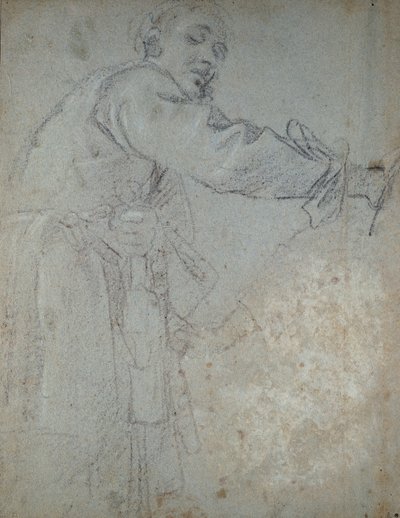 Tanulmány egy terített férfi alakról, 1580-1609 alkotó: Annibale Carracci
