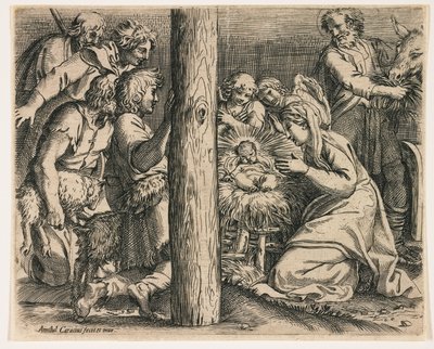 A pásztorok imádása alkotó: Annibale Carracci