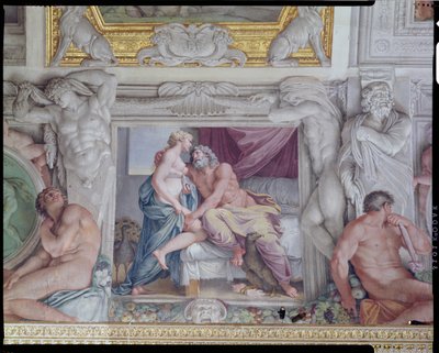 A Galleria di Carracci Carracci Csarnok részlete Jupiterről és Junóról, 1597-1604 freskó alkotó: Annibale Carracci