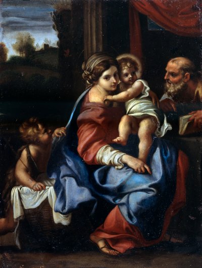 A Szent Család Keresztelő Jánossal fiúként, 16. század vége vagy 17. század eleje. alkotó: Annibale Carracci