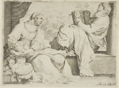 A Szent Család Keresztelő Szent Jánossal alkotó: Annibale Carracci
