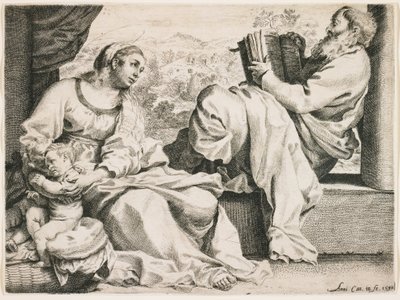 A Szent Család Keresztelő Szent Jánossal alkotó: Annibale Carracci