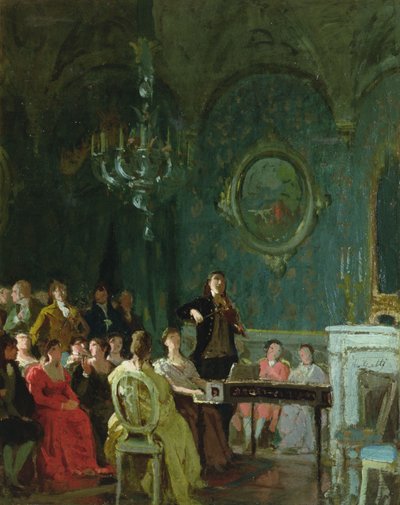 Paganini koncert (olaj, vászon) alkotó: Annibale Gatti