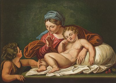 A Szűz, a Megváltó csecsemő és Szent János alkotó: Annibale after Carracci