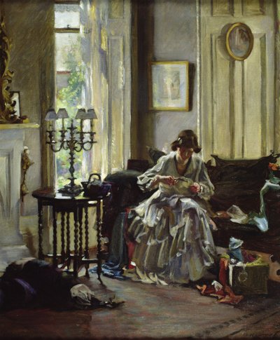 A varrónő (olaj, vászon) alkotó: Annie Rose Laing