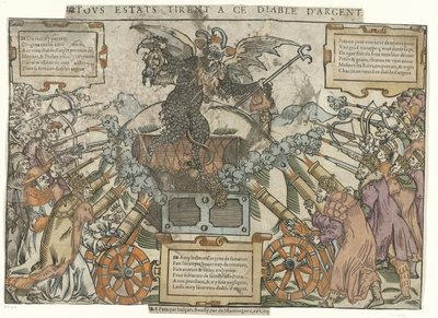 Aanval op de geldduvel Minden birtok húzza a pénz ördögét (cím a tárgyon) alkotó: Anonymous
