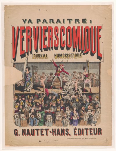 A Verviers Comique Journal Humoristique magazin plakátja alkotó: Anonymous
