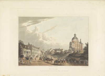 Afvoer van Franse kanonnen ajtó Waterloo Waterloo. A francia ágyú átszállítása a csatatérről, 1815. július 24-én (cím a tárgyon) alkotó: Anonymous