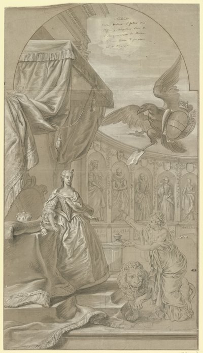 Mária Anna osztrák főhercegnő régens hivatalba lépésének allegóriája, 1744 alkotó: Anonymous