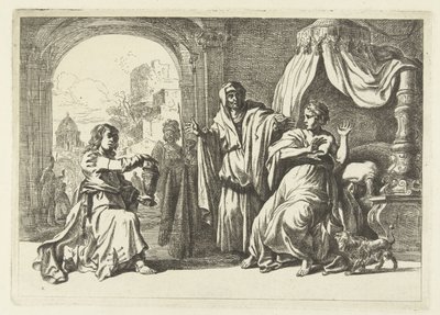 Artemisia urnát kap hamuval elhunyt férjétől, Mausolustól alkotó: Anonymous