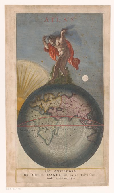 Atlasz a földgömbön Címlap ehhez: Justus Danckerts, Atlas, s.a. alkotó: Anonymous
