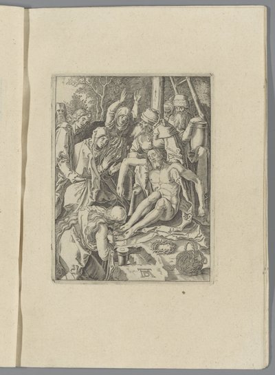 között De kleine Passie (sorozat címe) Krisztus szenvedése, a nürnbergi Albert Durer képmása (sorozat címe) alkotó: Anonymous