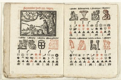 Oldalak az 1712. szeptember havi előrejelzéssel alkotó: Anonymous
