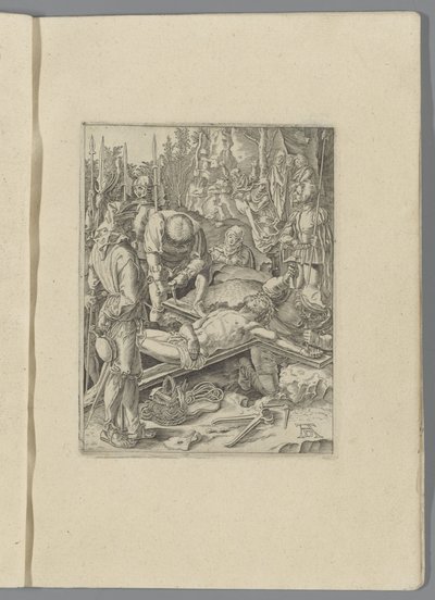 A keresztre szegezett Krisztus A kis szenvedély (sorozat címe) Passio Christi Ab Alberto Durer Nurenburgensi Effigiata (sorozat címe) alkotó: Anonymous
