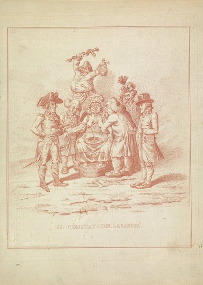 Egészségügyi Bizottság, 1795 Il Comitato della Sanita (cím a tárgyon) Hollandia Regenerata (olasz példány) (sorozat címe) alkotó: Anonymous