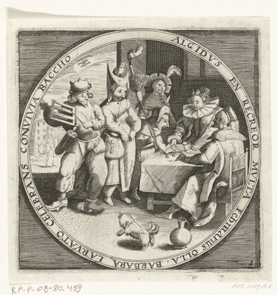 Február hó napján Vastenavond, kb. 1600 De twaalf maanden van het jaar verbeeld in scènes uit het volksleven (sorozat címe) A 12 hónap sémái működésükkel, és az állatöv jegyekre való alkalmazása, négy évszakra bontva (sorozat címe tárgyon) alkotó: Anonymous