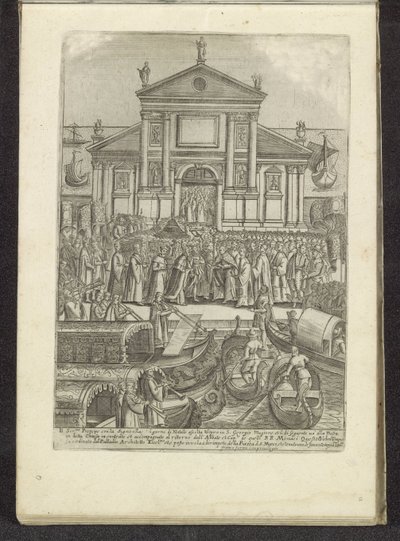 Doge en Serenissima Signoria voor de kerk van San Giorgio Maggiore te Venetië Scènes uit het Venetiaanse Leven (sorozat címe) Habiti d