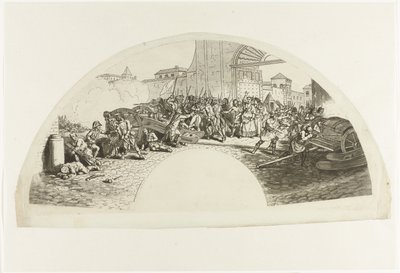 Luis Daoiz és Pedro Velarde y Santillán spanyol hazafiak meghaltak, miközben Madridot védték a francia csapatok ellen a Parque de Artilleria-ban 1808. május 2-án. Dia Dos de Mayo de 1808. És Madrid alkotó: Anonymous