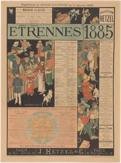 A párizsi J. Hetzel & Cie alaplistája Etrennes 1885 (cím a tárgyon) alkotó: Anonymous