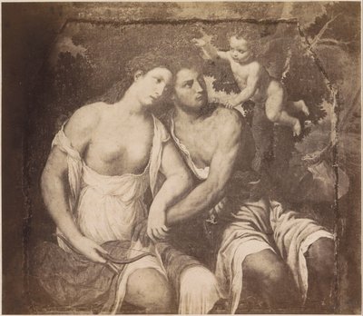 A Vénusz és Adonisz című festmény fényképreprodukciója Paris Bordone után Párizs Bordone. Vénusz és Adonisz (cím a tárgyon) kaiserl. Konigl. Galéria Bécsben (sorozat címe az objektumon) alkotó: Anonymous