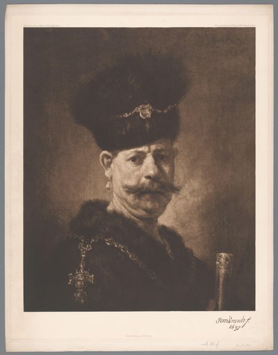 Rembrandt [?] Portré egy férfi című festményének fotóreprodukciója, koll. Remeteség Szentpéterváron kaiserl. Eremitage, Szentpétervár. (sorozat címe) alkotó: Anonymous