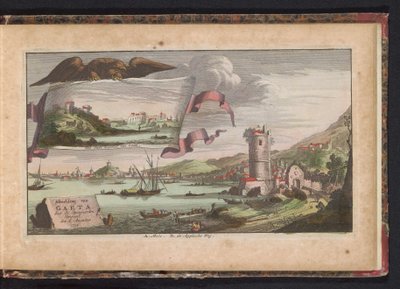Gaeta látképe, 1734 A spanyolok által 1734. augusztus 6-án meghódított Gaëta ábrázolása (cím a tárgyon) alkotó: Anonymous