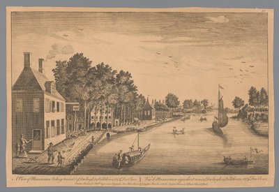 Kilátás Maarseveenre Maarseveen képe (1) Daelwyk (2) Vechthoven (3) & Den Oever / Vüe de Maarseveen respectant vers (1) Daelwyk (2) Vechthoven et (3) Den Oever (cím az objektumon) alkotó: Anonymous