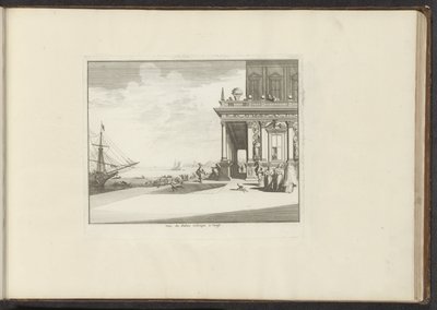 Kilátás a velencei Palazzo Collinára Vue du Palais Collina a Venise (cím a tárgyon) Paloták és műemlékek Velencében, Livornóban, Nápolyban és Rómában (sorozat címe) alkotó: Anonymous