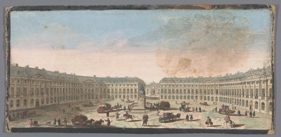 Kilátás a párizsi Vendôme térre Vue de la Place de Louis le Grand (cím a tárgyon) alkotó: Anonymous