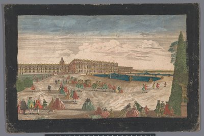 Kilátás a Versailles-i kertre és a Versailles-i palotára alkotó: Anonymous