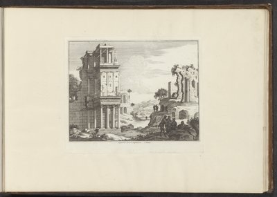 Kilátás a római Septizonium romjaira Septizonii Severi Sepulchrum à Roma (cím a tárgyon) Paloták és műemlékek Velencében, Livornóban, Nápolyban és Rómában (sorozat címe) alkotó: Anonymous