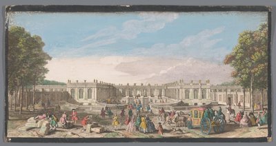 Kilátás a Nagy Trianon homlokzatára a Versailles-i kertben Vüe ​​​​de Trianon dans le Parc de Versailles du côté de l