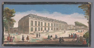 Kilátás a Château de Choisy-ra a kertből nézve Vüe ​​​​de la Maison Royalle de Choisy du côté du jardin (cím a tárgyon) alkotó: Anonymous
