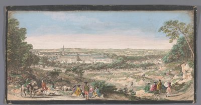 Gezicht op het Royal House of Saint-Louis te Saint-Cyr Kilátás a tájra és a St. Cir királyi házra (cím a tárgyon) alkotó: Anonymous