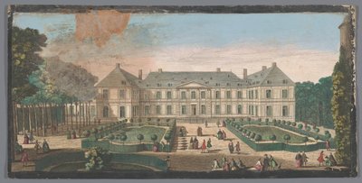 Kilátás a párizsi Palais du Temple-re a kertből nézve Autre vue du Palais du Temple du côté du jardin (cím a tárgyon) alkotó: Anonymous