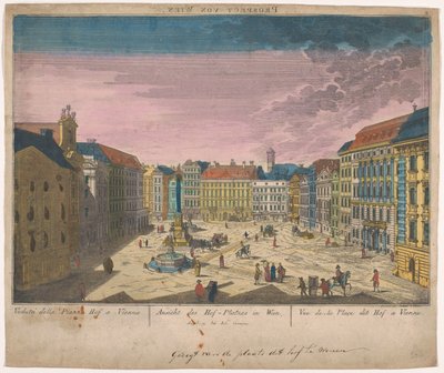 Kilátás a bécsi Platz Am Hofra Prospect von Wien (cím a tárgyon) alkotó: Anonymous