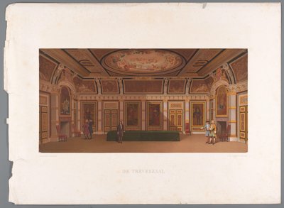 Kilátás a Trêveszaal belsejére, a Binnenhofon A Trèves szoba (cím a tárgyon) alkotó: Anonymous