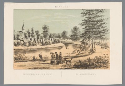 Kilátás az egykori Buitengasthuisra Haarlem közelében Haarlem: Buiten-Gasthuis / L