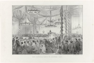 A Zangersfeest Arnhemben, 1847 (cím a tárgyon) alkotó: Anonymous