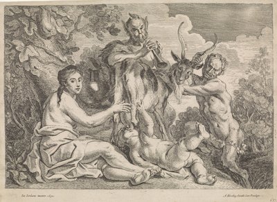 A Jupiter gyermeket Amalthea kecske táplálja alkotó: Anonymous
