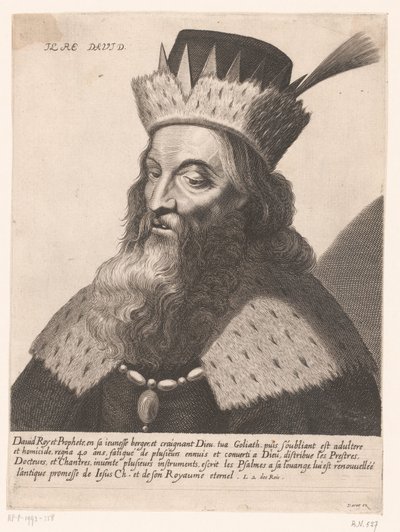 Dávid király Il Re David. (cím a tárgyon) Királyok portréi (sorozat címe) alkotó: Anonymous