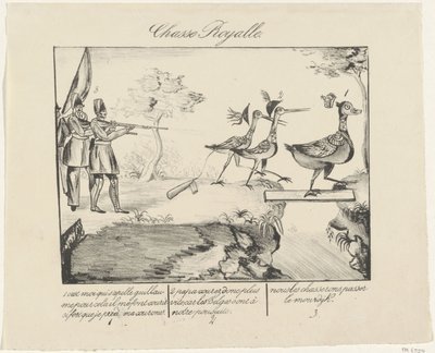 Királyi vadászat, 1830 Chasse Royalle (cím a tételen) alkotó: Anonymous