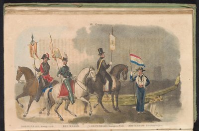Hága és Rotterdam díszőreinek jelmezei és transzparensei, 1840-1842 III. Csoport (cím az objektumon) alkotó: Anonymous