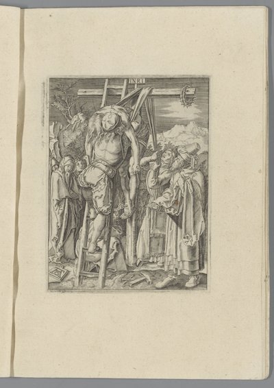 Kruisafneming De kleine Passie (sorozat címe) Krisztus szenvedése, a nürnbergi Albert Durer képmása (sorozat címe) alkotó: Anonymous