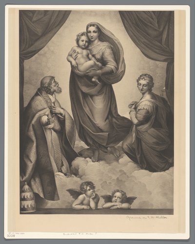 Mária és gyermeke H. Sixtusszal és H. Barbarával Sixtus Madonna alkotó: Anonymous